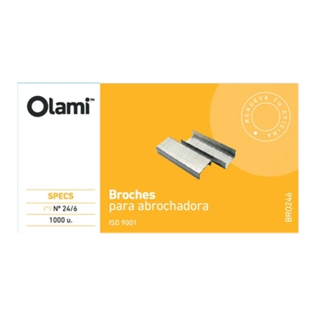 BROCHES ABROCHADORA OLAMI N° 24/6 1000 UNID.