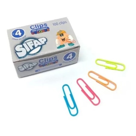 BROCHES CLIPS SIFAP N°4 COLOR 100 UNID.