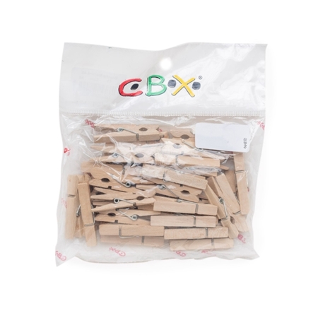 BROCHES DECO CBX NATURAL 45 MM MADERA 35 UNID.
