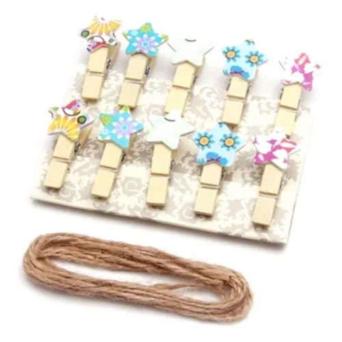 [307286] BROCHES DECO CON APLIQUE MADERA 12 UNID. (20538)
