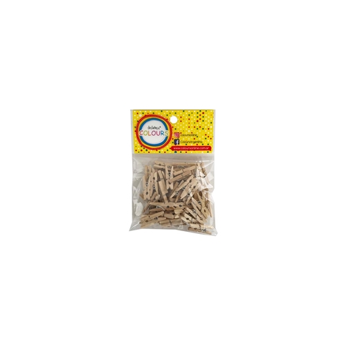 [78858] BROCHES DECO COLOURS 3CM MADERA NATURAL 36 UNID. (20616)