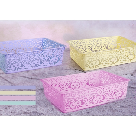 CANASTO RECTANGULAR PLASTICO 26X17 CM