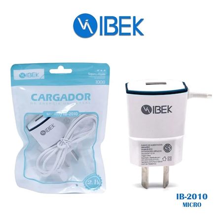 [LQ-1044] CARGADOR MICRO USB IBEK (IB-2010) BOLSA