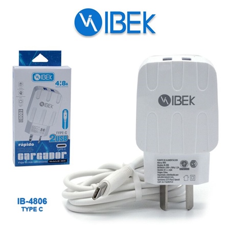 [LQ-1108] CARGADOR USB TIPO C IBEK (IB-4806)