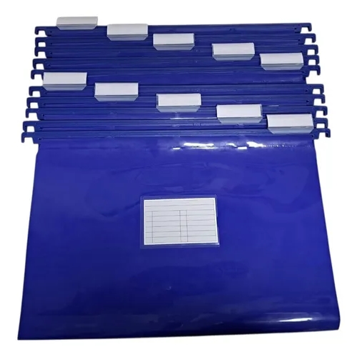 [L75922-2] CARPETA COLGANTE LAMA CON VISOR AZUL