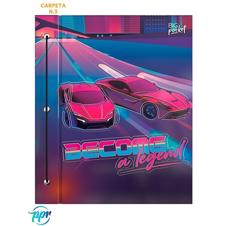 CARPETA CON CORDON CORDON PPR STREET RACING N°3