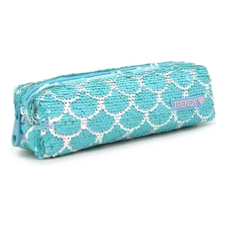 [84213-1] CARTUCHERA TRENDY LENTEJUELAS AQUA (16322)