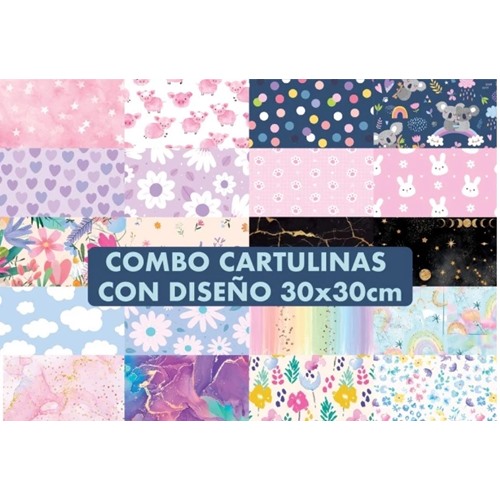 [306583-1] CARTULINA PUNTO CERO BIFAZ 30X30 CM 6 UNID.
