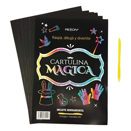 [306581] CARTULINA REXON MAGICA A4 5 UNID.
