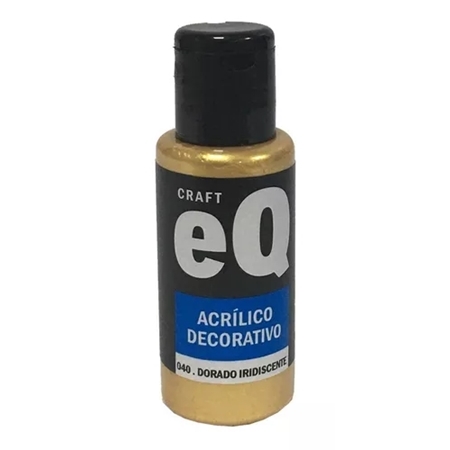 ACRILICO DECORATIVO EQ ARTE DORADO IRIDISCENTE 50 CC (40)