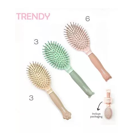 [84709-1] CEPILLO PARA CABELLO 25 CM PLASTICO PASTEL (52456/52459)