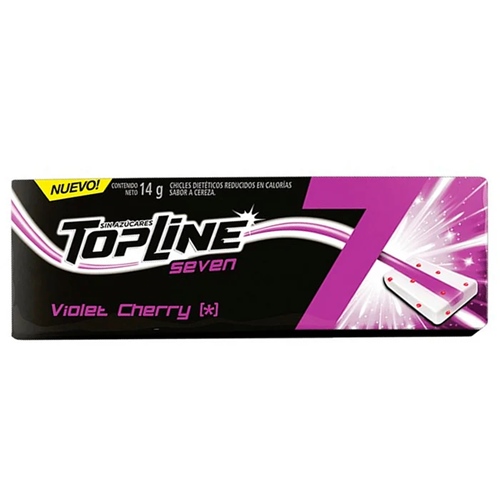 [K0117005] CHICLES TOPLINE SEVEN VIOLET CHERRY 7 UNID.