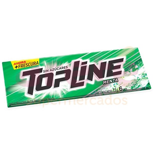 [K107-1] CHICLES TOPLINE MENTA 4 UNID.
