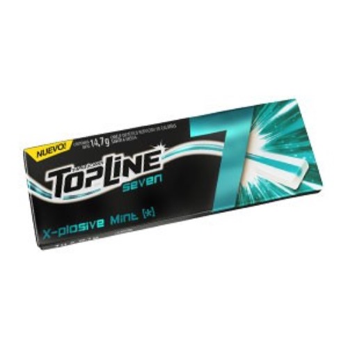 [K0117-005-2] CHICLES TOPLINE SEVEN MINT 7 UNID.
