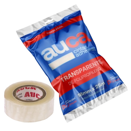 [304328] CINTA ADHESIVA AUCA 18MM TRANSPARENTE 25 M