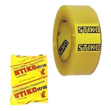 [304353] CINTA ADHESIVA STIKO STRAP 18MM TRANSPARENTE 25 M