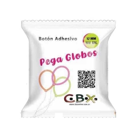 CINTA BOTON CBX PEGA GLOBOS 12MM 100 UNID.