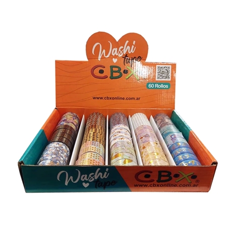 [304541] CINTA DECORATIVA CBX WHASHI TAPE METALIZADA
