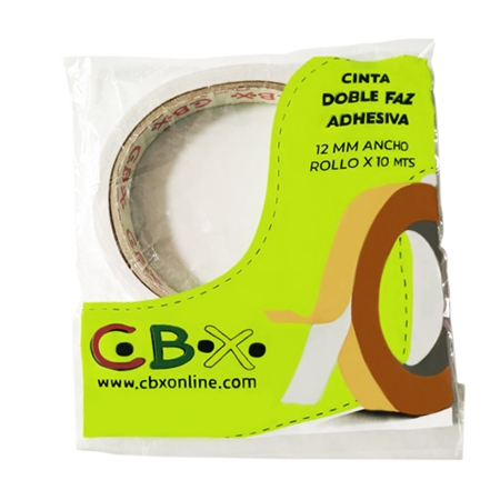 [304296] CINTA DOBLE FAZ ADHESIVA CBX 12MM 10 M