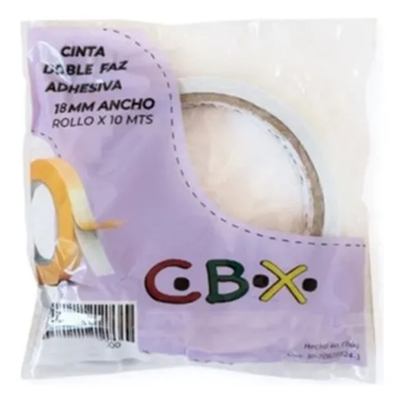 [304297] CINTA DOBLE FAZ ADHESIVA CBX 18MM 10 M