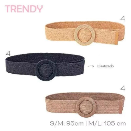 CINTURON TRENDY BEIGE (51714)