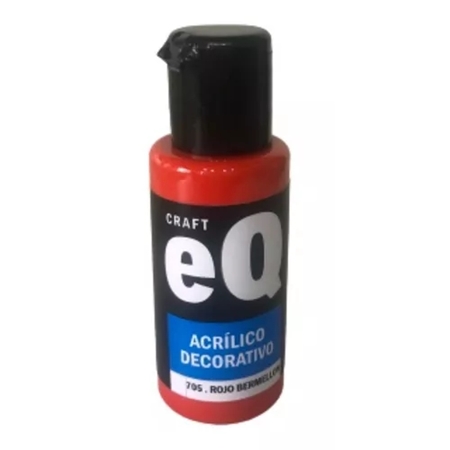 [L73799] ACRILICO DECORATIVO EQ ARTE ROJO BERMELLON 50 CC (705)