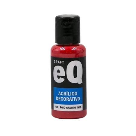 [L73809] ACRILICO DECORATIVO EQ ARTE ROJO CADMIO 50 CC (701)