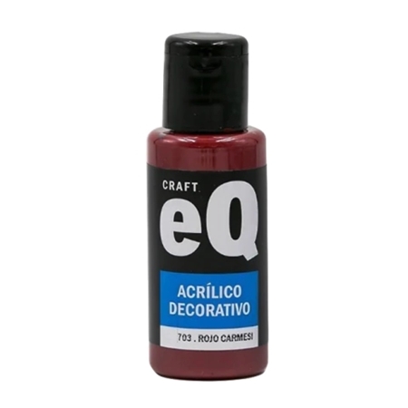 [L73839] ACRILICO DECORATIVO EQ ARTE ROJO CARMESI 50 CC (703)