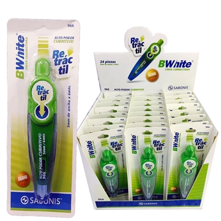 [304255] CORRECTOR CINTA SABONIS BWHITE RETRACTIL 6 M (966)