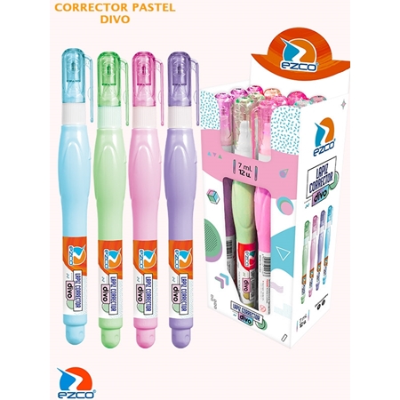 [140709414] CORRECTOR LAPIZ EZCO DIVO PUNTA METAL PASTEL (306009)