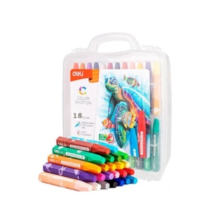 [85058] CRAYONES DELI OLEO ACUARELABLE PASTEL 18 UNID. (EC20114) VALIJA