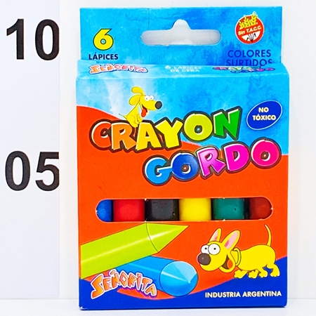 [L49190] CRAYONES SEÑORITA JUMBO 6 UNID. (10603)