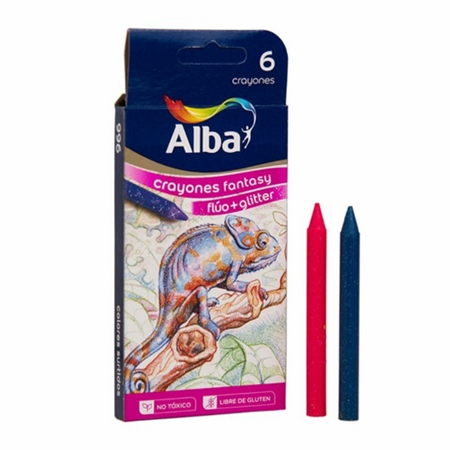 [303685] CRAYONES ALBA GLITTER 6 UNID.