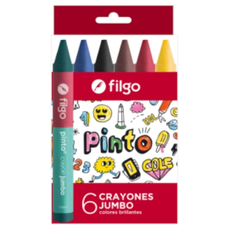[51139] CRAYONES FILGO JUMBO CERA 6 UNID.
