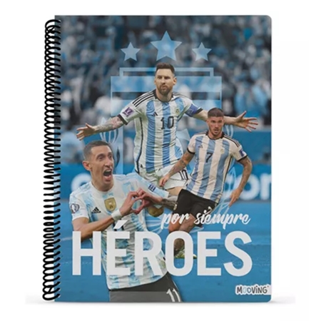 [L65660-2] CUADERNO MOOVING A4 80 HOJAS (1208229) SEMIRIGIDA RAYADO