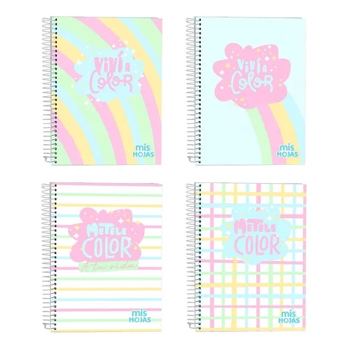 [L75970] CUADERNO MIS HOJAS A5 100 HOJAS SEMIRIGIDA ESPIRAL