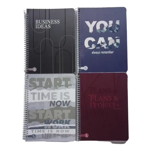 [L76963] CUADERNO RY 15X21 CM CON ELASTICO 80 HOJAS (1025) ESPIRAL RAYADO