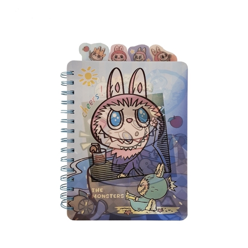 [202131] CUADERNO LABUBU CON SEPARADORES HOLOGRAMADO (3D-PP013 9114-10) ESPIRAL