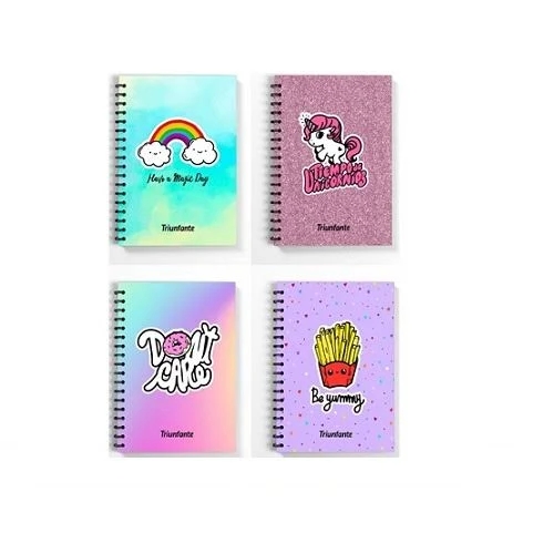 CUADERNO TRIUNFANTE SPARKLY A6 80 HOJAS T/DURA ESPIRAL