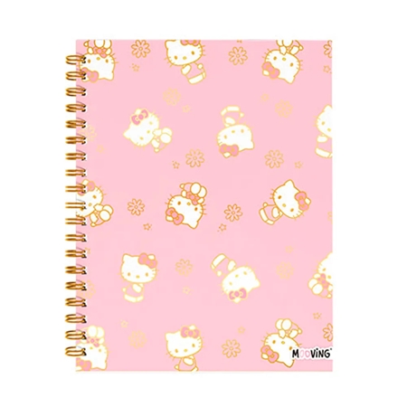 [L62750.3] CUADERNO MOOVING HELLO KITTY 16X21 CM 80 HOJAS (1205165) T/DURA ESPIRAL