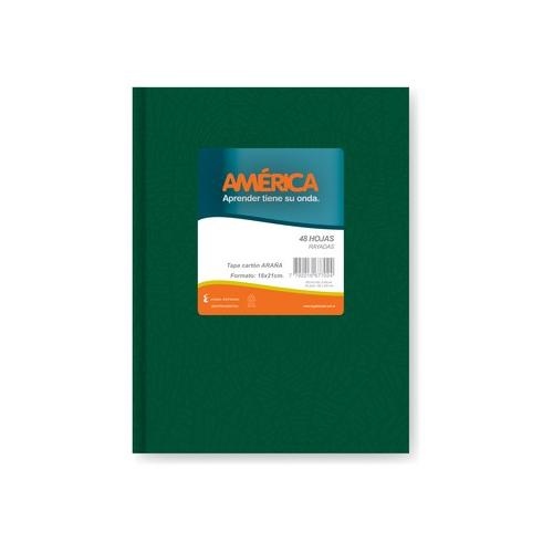 [306082-RAY-VER] CUADERNO AMERICA 16X21 CM ARAÑA VERDE 42 HOJAS T/DURA RAYADO