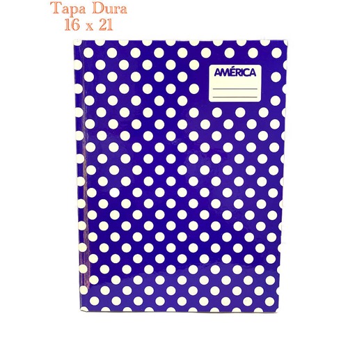 [306074-RAY-AZU] CUADERNO AMERICA 16X21 CM LUNAR AZUL 42 HOJAS T/DURA RAYADO