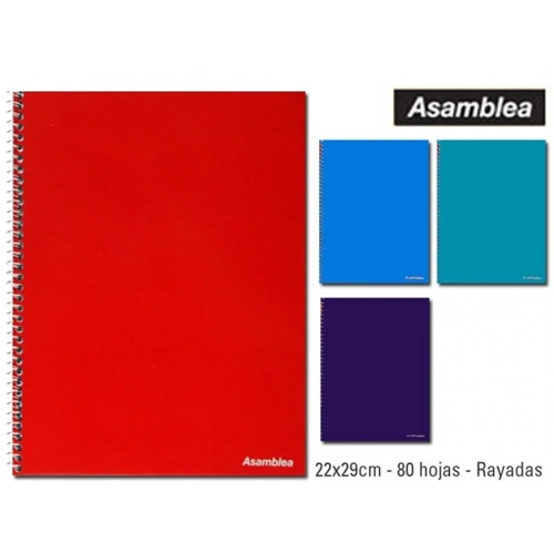 [7798311600585] CUADERNO ASAMBLEA 22X29 CM 80 HOJAS T/DURA