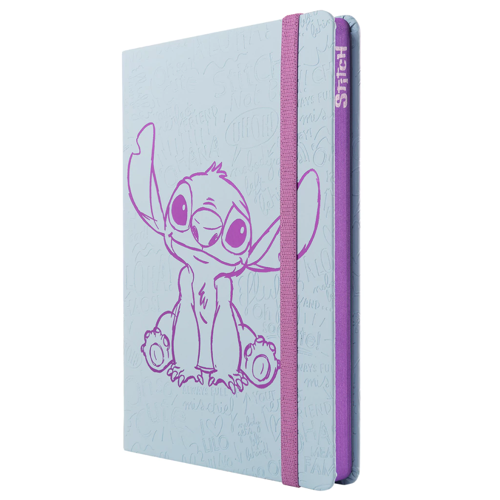 CUADERNO MOOVING STITCH A5 CON STICKERS 80 HOJAS 1246244 T/DURA RAYADO