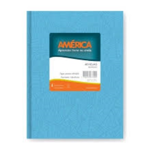 CUADERNO AMERICA ARAÑA CELESTE 42 HOJAS T/DURA RAYADO