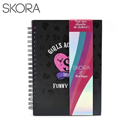 [306197.4] CUADERNO SKORA 18X13 CM 80 HOJAS (35161) ESPIRAL