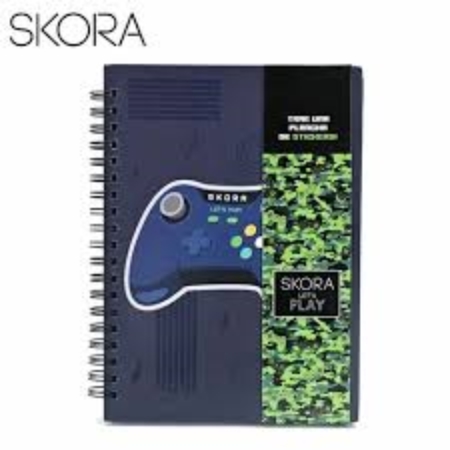 CUADERNO SKORA 18X13 CM 80 HOJAS (35173) ESPIRAL