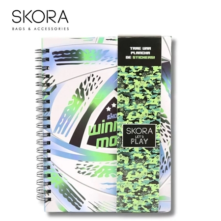 [306197.1] CUADERNO SKORA 18X13 CM 80 HOJAS (35174) ESPIRAL