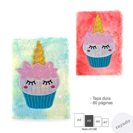 [201759.2] CUADERNO TRENDY STATIONERY A5 PELUCHE (15065)