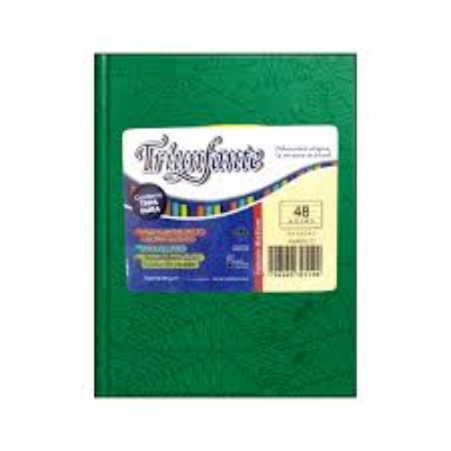 [306219-RAY-VER] CUADERNO TRIUNFANTE 123 N°3, 19X24 CM ARAÑA VERDE 50 HOJAS T/DURA RAYADO